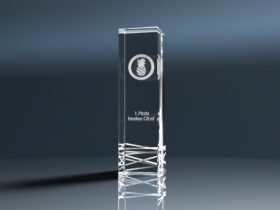 Glaspokal Trophy Royal mit Lasergravur